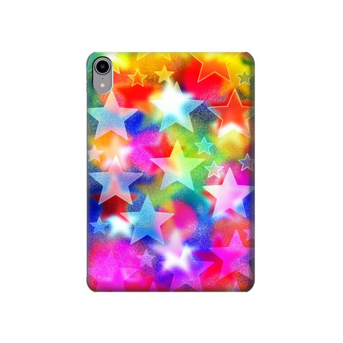 S3292 Colourful Disco Star Funda Carcasa Case para iPad mini 6, iPad mini (2021)