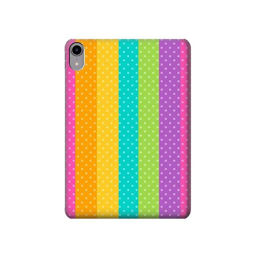 S3678 Colorful Rainbow Vertical Funda Carcasa Case para iPad mini 6, iPad mini (2021)