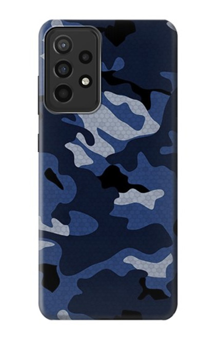 S2959 Navy Blue Camo Camouflage Funda Carcasa Case para Samsung Galaxy A52s 5G
