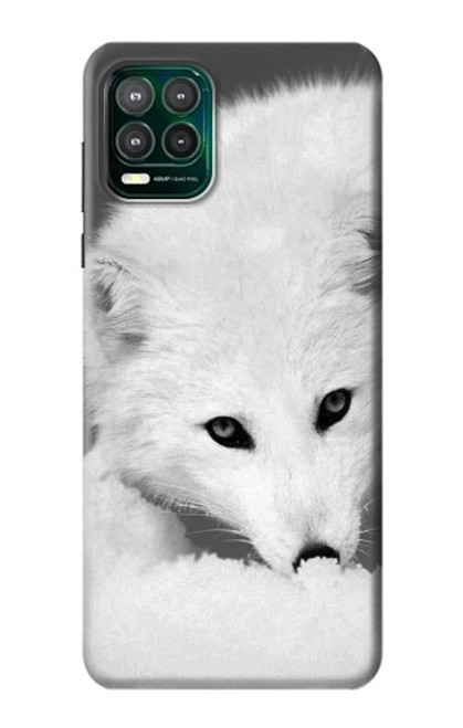 S2569 White Arctic Fox Funda Carcasa Case para Motorola Moto G Stylus 5G