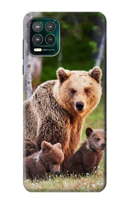 S3558 Bear Family Funda Carcasa Case para Motorola Moto G Stylus 5G