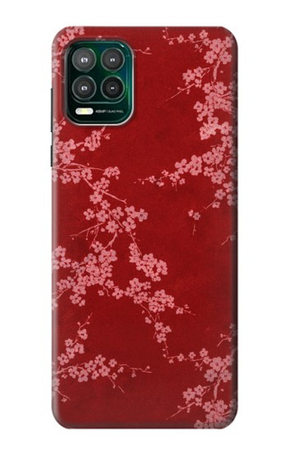 S3817 Red Floral Cherry blossom Pattern Funda Carcasa Case para Motorola Moto G Stylus 5G