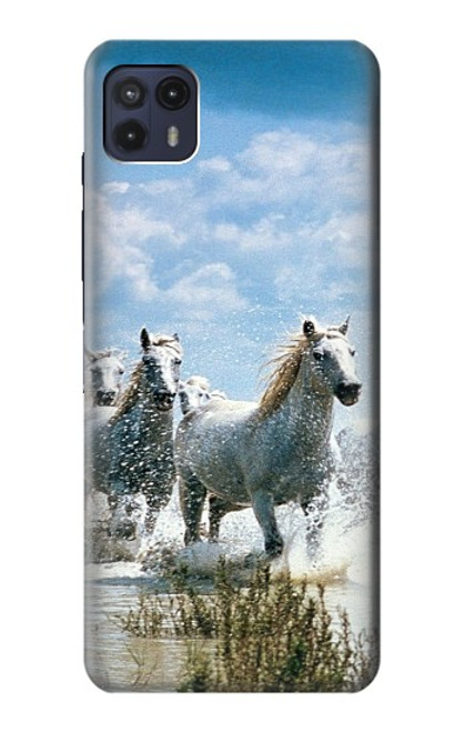 S0250 White Horse Funda Carcasa Case para Motorola Moto G50 5G [for G50 5G only. NOT for G50]