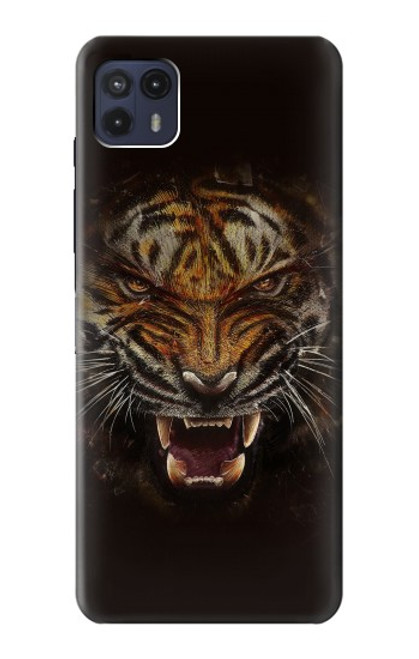 S0575 Tiger Face Funda Carcasa Case para Motorola Moto G50 5G [for G50 5G only. NOT for G50]