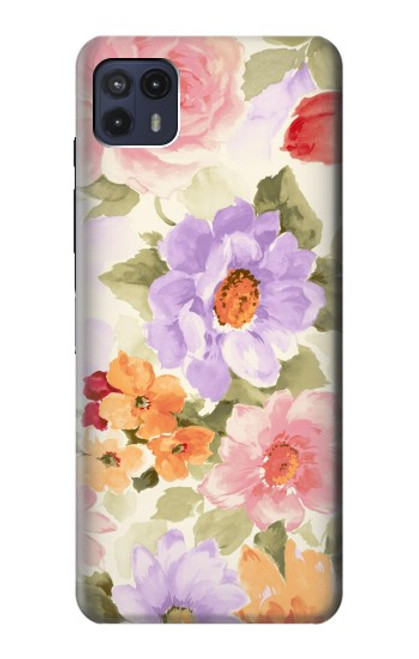 S3035 Sweet Flower Painting Funda Carcasa Case para Motorola Moto G50 5G [for G50 5G only. NOT for G50]