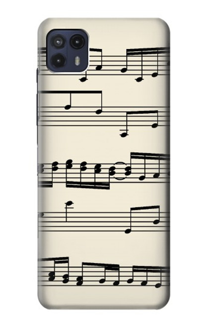 S3082 Music Sheet Funda Carcasa Case para Motorola Moto G50 5G [for G50 5G only. NOT for G50]