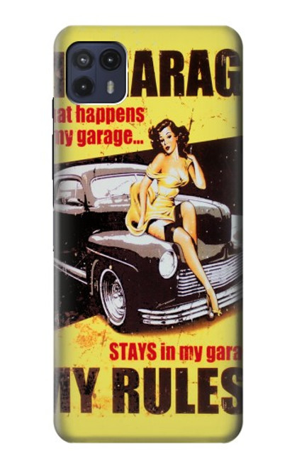 S3198 My Garage Pinup Girl Funda Carcasa Case para Motorola Moto G50 5G [for G50 5G only. NOT for G50]