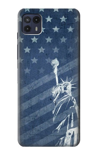 S3450 US Flag Liberty Statue Funda Carcasa Case para Motorola Moto G50 5G [for G50 5G only. NOT for G50]