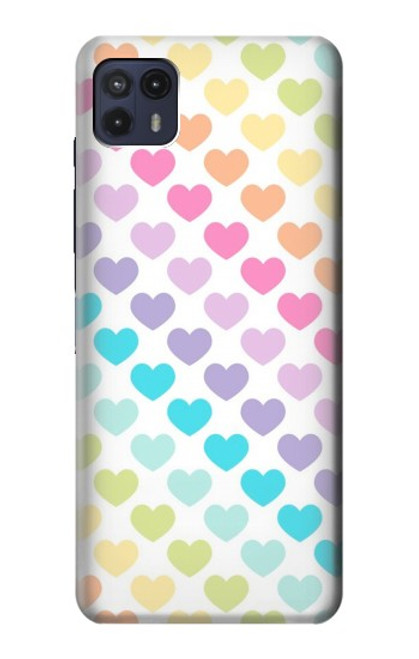 S3499 Colorful Heart Pattern Funda Carcasa Case para Motorola Moto G50 5G [for G50 5G only. NOT for G50]