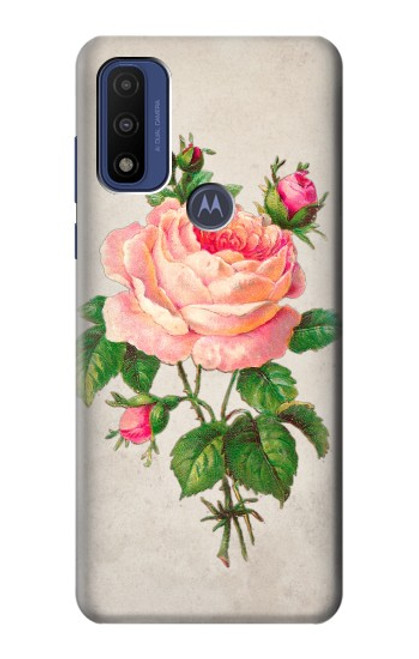 S3079 Vintage Pink Rose Funda Carcasa Case para Motorola G Pure