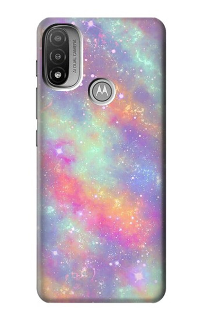 S3706 Pastel Rainbow Galaxy Pink Sky Funda Carcasa Case para Motorola Moto E20,E30,E40