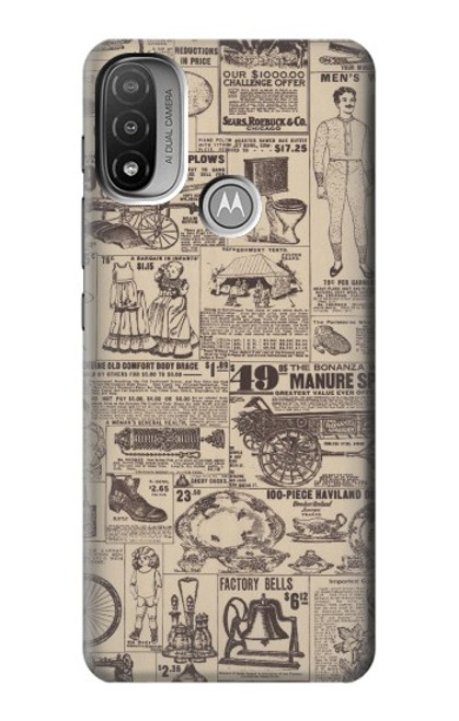 S3819 Retro Vintage Paper Funda Carcasa Case para Motorola Moto E20,E30,E40