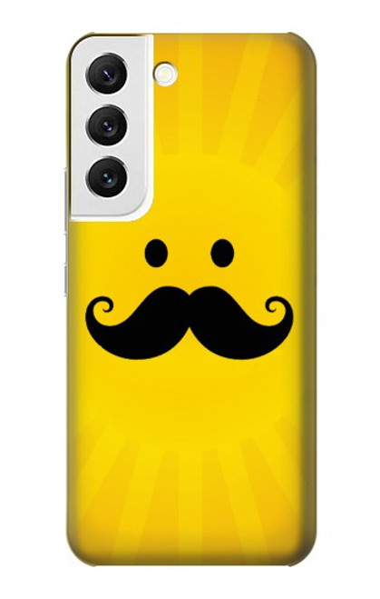 S1145 Yellow Mustache Sun Funda Carcasa Case para Samsung Galaxy S22