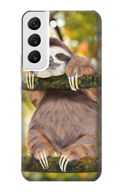 S3138 Cute Baby Sloth Paint Funda Carcasa Case para Samsung Galaxy S22