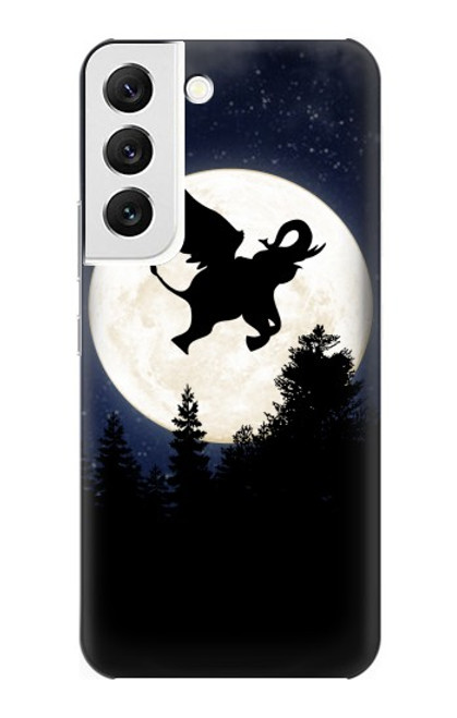 S3323 Flying Elephant Full Moon Night Funda Carcasa Case para Samsung Galaxy S22