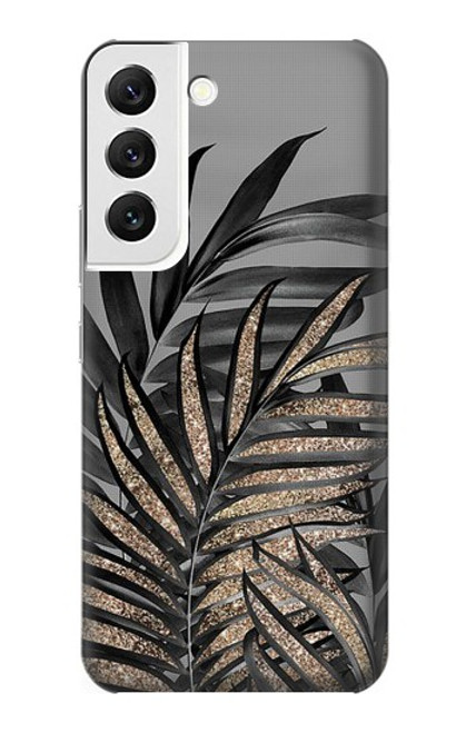 S3692 Gray Black Palm Leaves Funda Carcasa Case para Samsung Galaxy S22