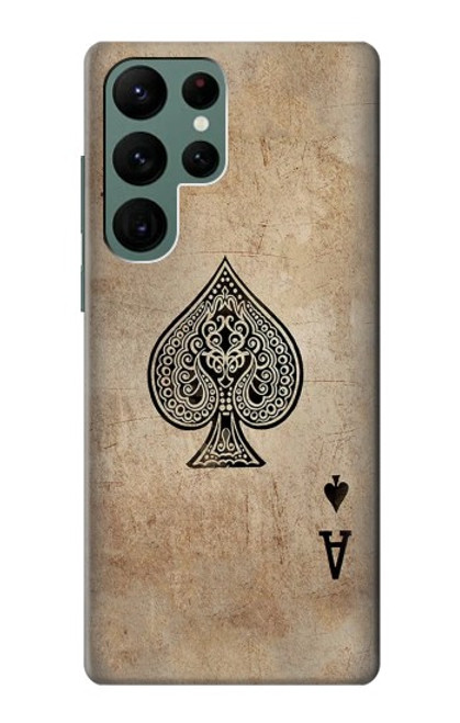 S2928 Vintage Spades Ace Card Funda Carcasa Case para Samsung Galaxy S22 Ultra