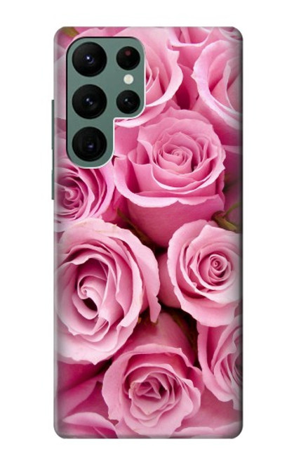 S2943 Pink Rose Funda Carcasa Case para Samsung Galaxy S22 Ultra