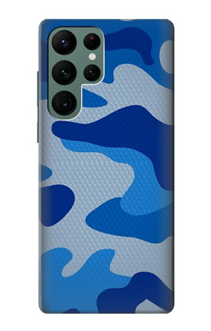 S2958 Army Blue Camo Camouflage Funda Carcasa Case para Samsung Galaxy S22 Ultra