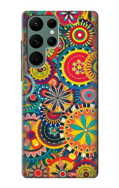 S3272 Colorful Pattern Funda Carcasa Case para Samsung Galaxy S22 Ultra