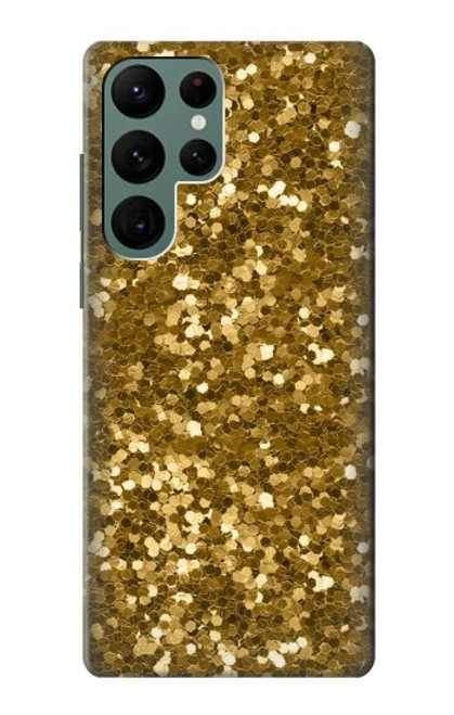 S3388 Gold Glitter Graphic Print Funda Carcasa Case para Samsung Galaxy S22 Ultra