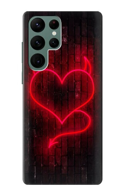 S3682 Devil Heart Funda Carcasa Case para Samsung Galaxy S22 Ultra