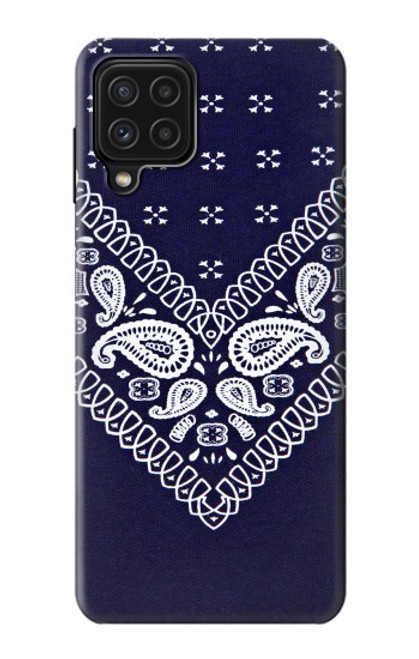 S3357 Navy Blue Bandana Pattern Funda Carcasa Case para Samsung Galaxy M22