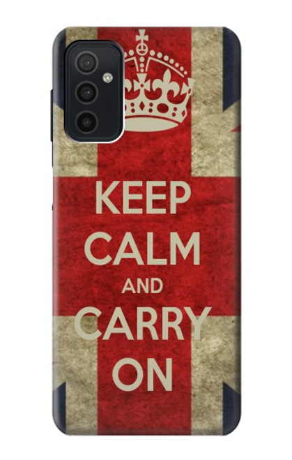 S0674 Keep Calm and Carry On Funda Carcasa Case para Samsung Galaxy M52 5G