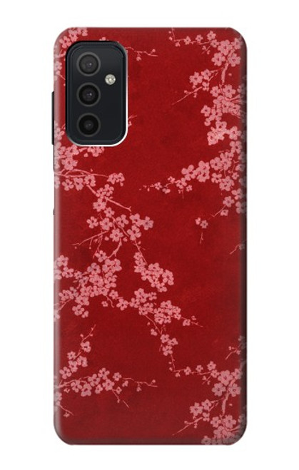 S3817 Red Floral Cherry blossom Pattern Funda Carcasa Case para Samsung Galaxy M52 5G