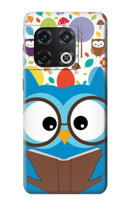S2521 Cute Nerd Owl Cartoon Funda Carcasa Case para OnePlus 10 Pro