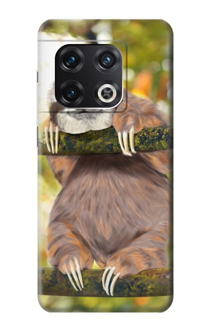 S3138 Cute Baby Sloth Paint Funda Carcasa Case para OnePlus 10 Pro