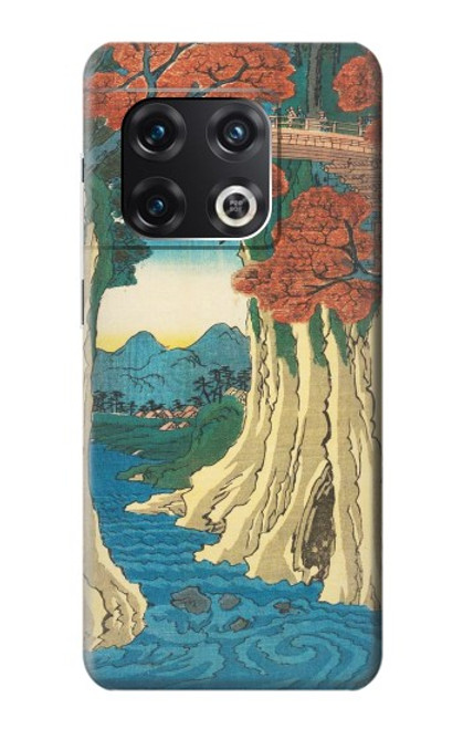 S3348 Utagawa Hiroshige The Monkey Bridge Funda Carcasa Case para OnePlus 10 Pro