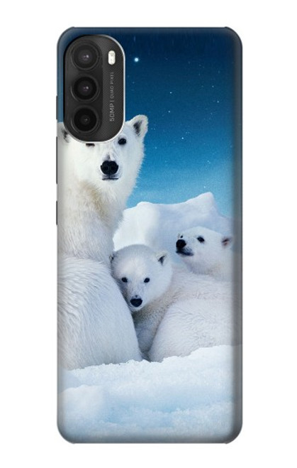 S0285 Polar Bear Family Arctic Funda Carcasa Case para Motorola Moto G71 5G