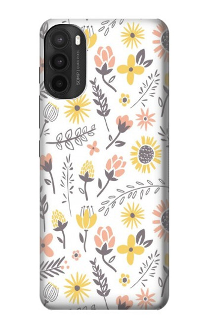 S2354 Pastel Flowers Pattern Funda Carcasa Case para Motorola Moto G71 5G
