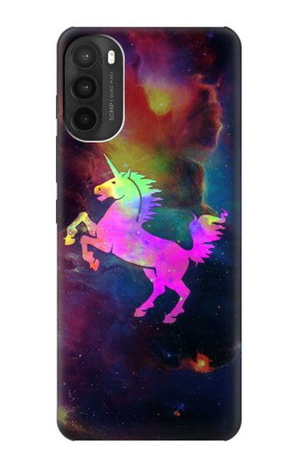 S2486 Rainbow Unicorn Nebula Space Funda Carcasa Case para Motorola Moto G71 5G