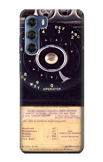 S0086 Payphone Vintage Funda Carcasa Case para Motorola Edge S30