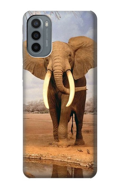 S0310 African Elephant Funda Carcasa Case para Motorola Moto G31