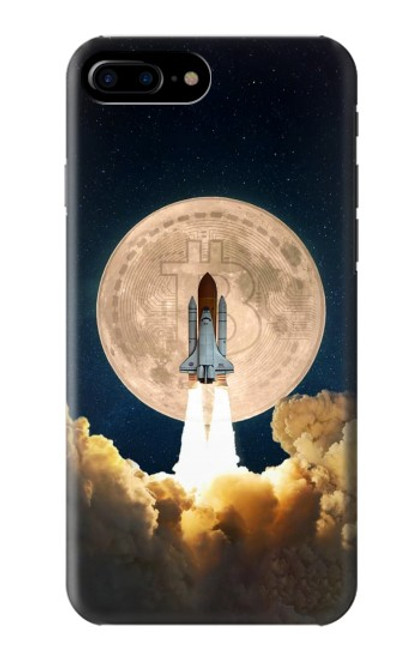 S3859 Bitcoin to the Moon Funda Carcasa Case para iPhone 7 Plus, iPhone 8 Plus