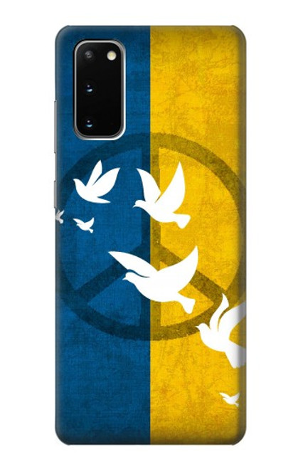 S3857 Peace Dove Ukraine Flag Funda Carcasa Case para Samsung Galaxy S20