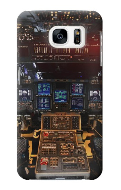 S3836 Airplane Cockpit Funda Carcasa Case para Samsung Galaxy S7