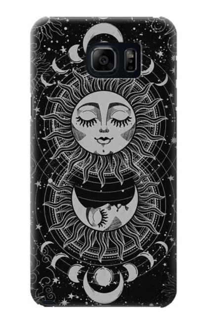 S3854 Mystical Sun Face Crescent Moon Funda Carcasa Case para Samsung Galaxy S6 Edge Plus