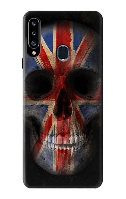 S3848 United Kingdom Flag Skull Funda Carcasa Case para Samsung Galaxy A20s