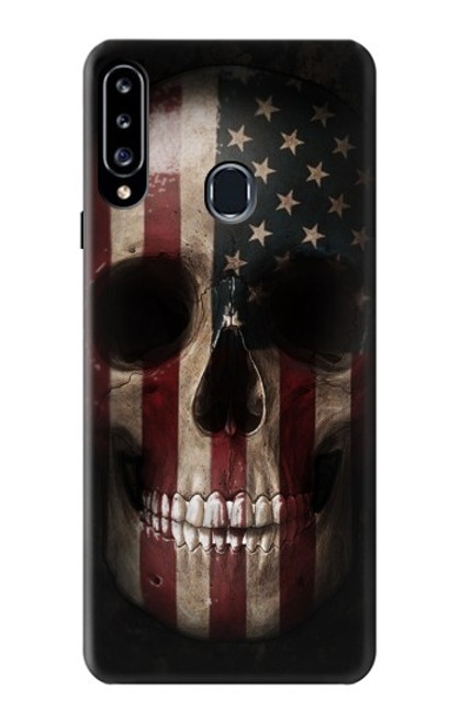 S3850 American Flag Skull Funda Carcasa Case para Samsung Galaxy A20s