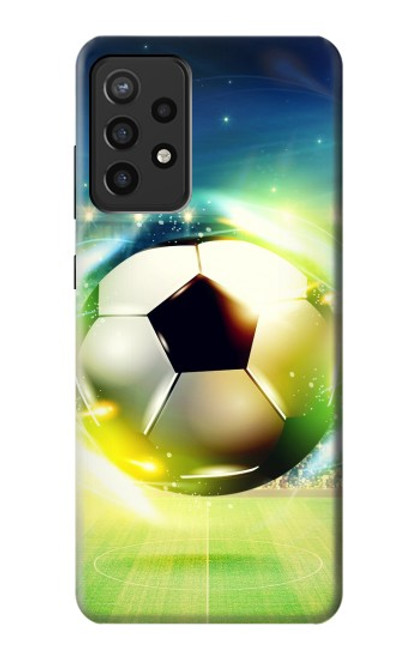 S3844 Glowing Football Soccer Ball Funda Carcasa Case para Samsung Galaxy A72, Galaxy A72 5G