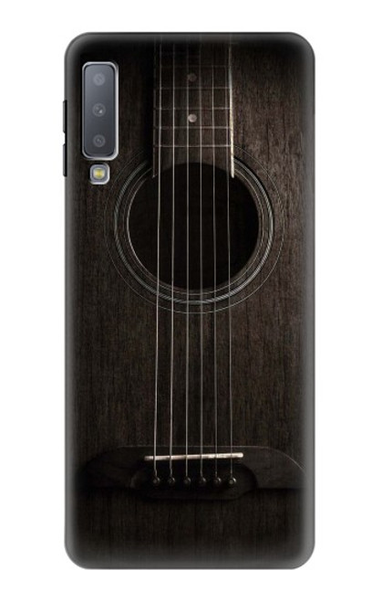 S3834 Old Woods Black Guitar Funda Carcasa Case para Samsung Galaxy A7 (2018)