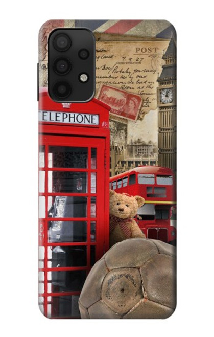 S3856 Vintage London British Funda Carcasa Case para Samsung Galaxy M32 5G