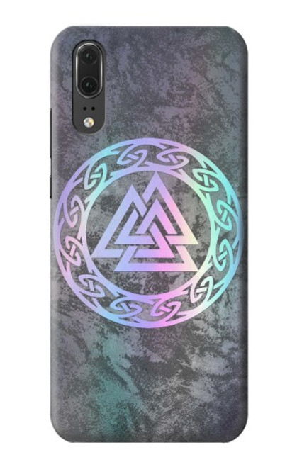 S3833 Valknut Odin Wotans Knot Hrungnir Heart Funda Carcasa Case para Huawei P20