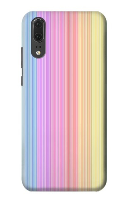 S3849 Colorful Vertical Colors Funda Carcasa Case para Huawei P20