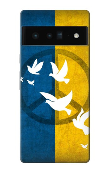 S3857 Peace Dove Ukraine Flag Funda Carcasa Case para Google Pixel 6 Pro