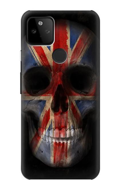 S3848 United Kingdom Flag Skull Funda Carcasa Case para Google Pixel 5A 5G